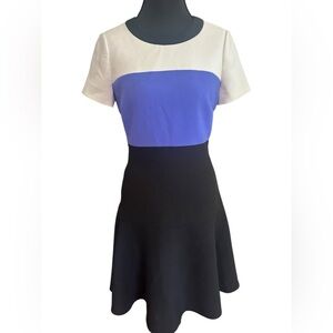 Kate Spade Blue and Black Color Block Dress
